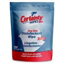 Certainty plus disinfecting wipes (200)