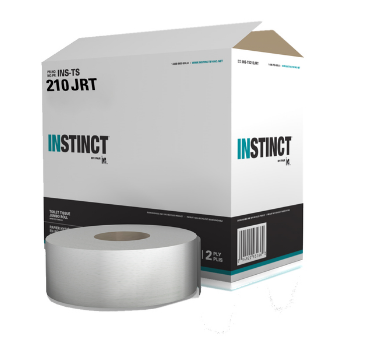 Toilet paper jumbo, 2 ply, 12 lbs, 8 rolls/box