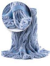 Blue narrow wet mop attached, 20 oz curly strands