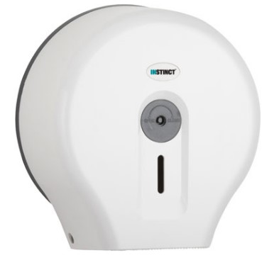 Single toilet paper dispenser, white