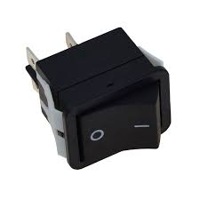 Rocker switch, Dpst, 20a @ 250vac, 0.25 &quot;Qc, black on black (Pro10 switch button)