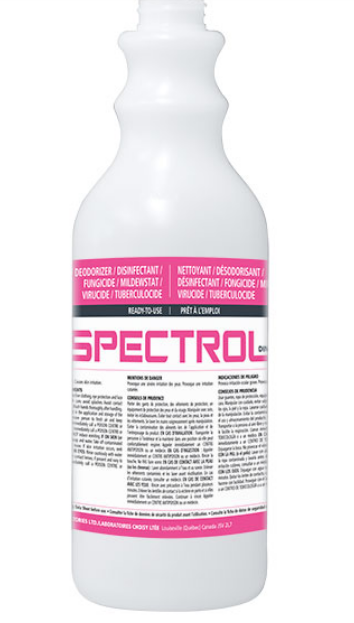 Spectrol disinfectant cleaner, labelled bottle