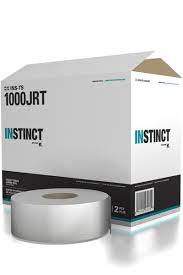 Papier hygiénique Jumbo, 2 plis, 1000', 8 rouleaux/cse